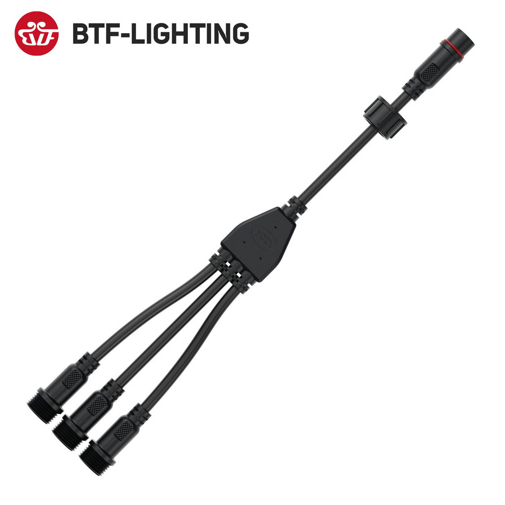 Y Shape Waterproof Connctor 2-5 Pin 1 Male Divided 2 3 Female Plastics Nut IP65 Support All BTF-LIGHTING Waterproof Connectors