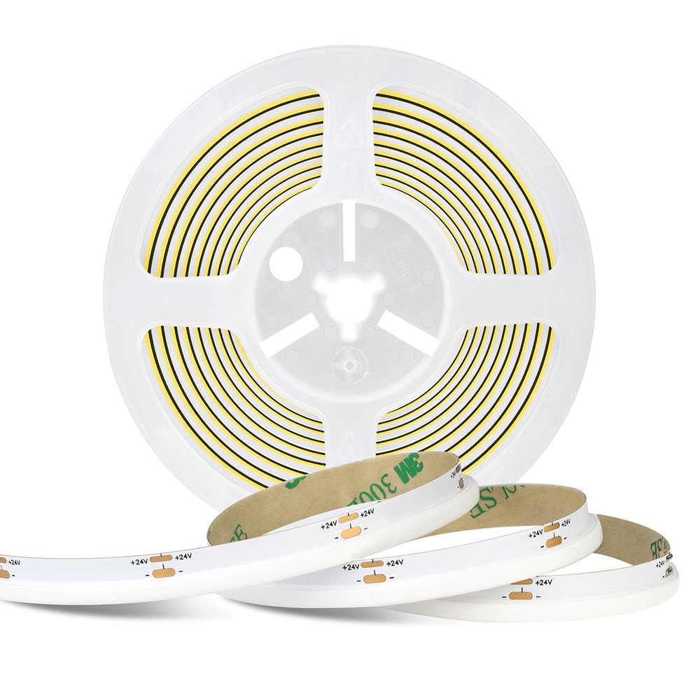 FCOB Side View LED Strip Light Bright Flexible FOB COB RA90 Warm Nature Cool White Linear Dimmable DC24V