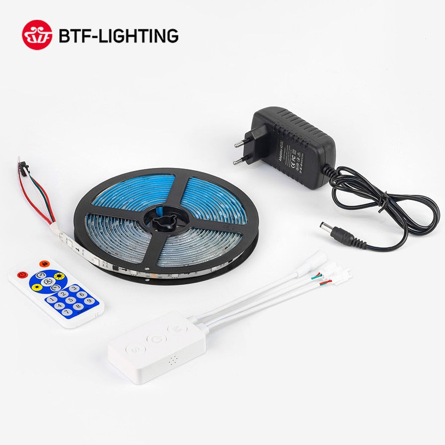 hverdagskost menu Gå glip af RGBIC LED Strip Light Bluetooth Music APP Control RGB IC Flexible Mult –  BTF-LIGHTING
