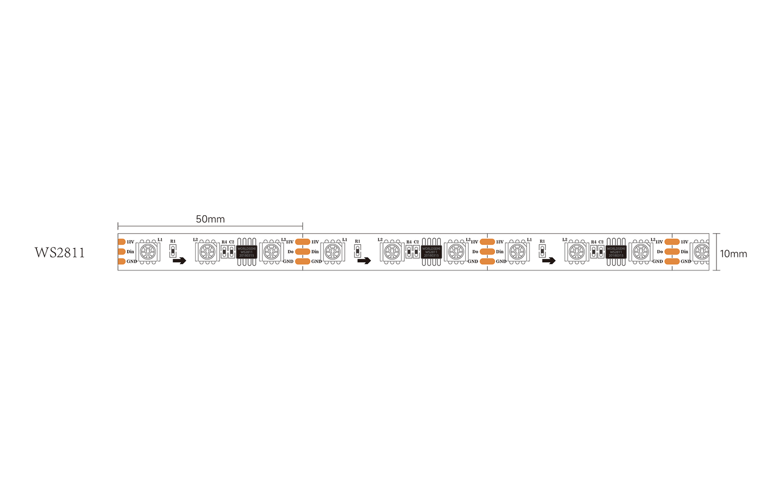 WS2811 RGBIC LED Strip – BTF-LIGHTING