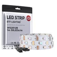 WS2812B RGB IC 5050SMD Pure Gold Led Pixel Strip Flexible Full Color 30/60/74/96/100/144 pixels/leds/m DC 5V