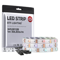 Bande de pixels LED WS2812B RGB IC 5050SMD en or pur flexible, couleur complète, 30/60/74/96/100/144 pixels/leds/m DC 5V