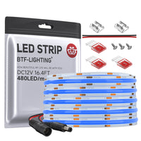 FCOB LED Strip 480LEDs 5m 8mm IP65 Linear Flexible High Density Ribbon Dimmable