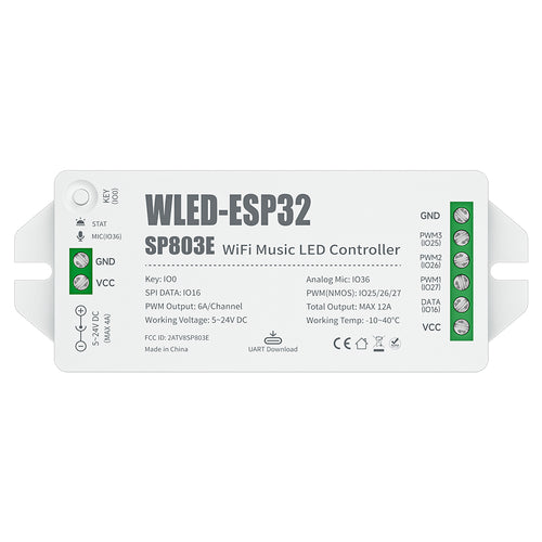 ESP-32 WLED WiFi Music LED Controller