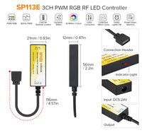 Contrôleur LED intégré 2,4 GHz RF SP11XE pour bandes lumineuses LED PWM DIM CCT RGB RGBW RGBCCT DC5-24V