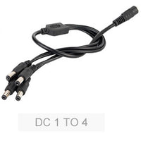 Fiche d'alimentation CC 5,5 x 2,1 mm 1 femelle vers 2 3 4 5 8 mâle connecteur adaptateur jack pour alimentation LED 