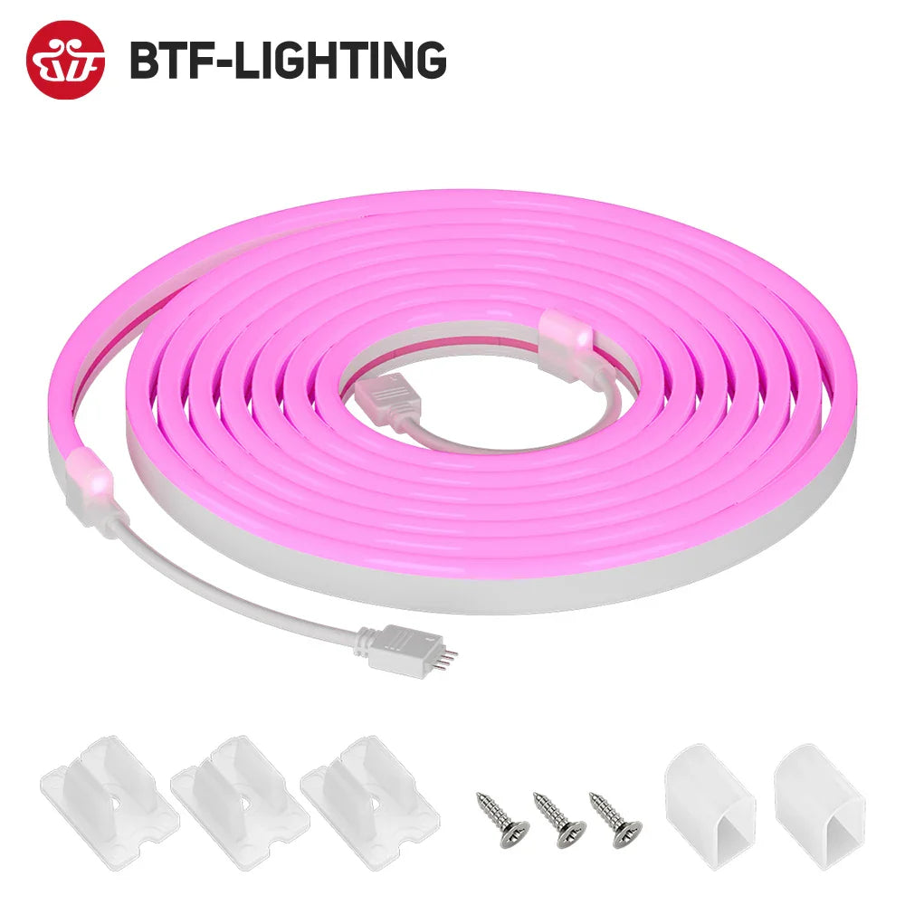 T0615 RGB Neon Light Strip 2835 4pin Flexible Uniform Silicone Full Color Light Tape 108LEDs/M 24V IP67