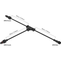 5 PCS 2–5-adriger Stift, schwarzer Kunststoff, wasserdicht, IP65, T-förmiger T-Stecker, 2 weibliche Enden, 1 männliches Ende, 18 20 22 24 AWG, für den Außenbereich