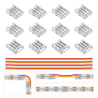 Transparent Solderless LED Strip Connectors | 2Pin–6Pin PCB Connectors for Compatible FCOB & SMD LED Strips