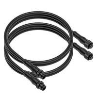 Lot de 2 câbles d'extension en métal 2-5 broches IP67 étanches avec connecteurs mâles et femelles