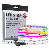 FCOB RGBW WS2814 IC 768 LEDs/m LED Strip DC 12V | Cost-Effective Addressable Pixel COB Lights RA90