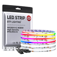 Bande lumineuse LED uniforme à poursuite de couleurs adressable FCOB SPI RGBW WS2814 IC 896LEDs/M Dream DC24V 12mm SK6812 FOB COB Lights RA90 IP30