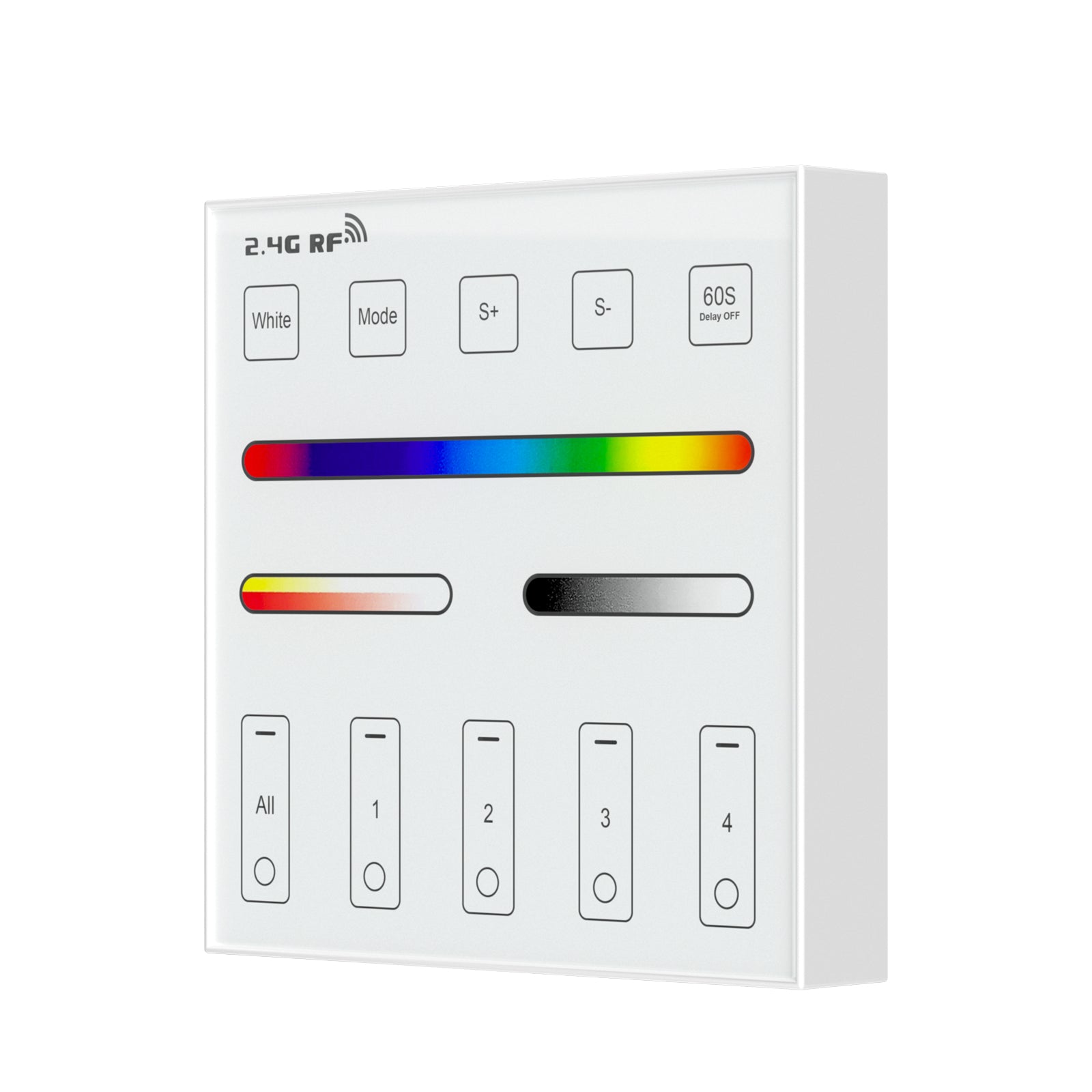 2.4G RF Touching Wireless Wall Mounted Smart Panel Remote Powered by 2 ...