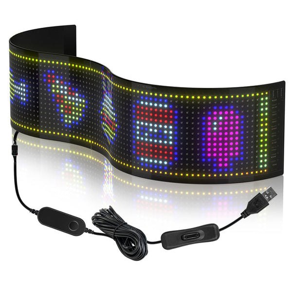 LED Matrix Pixel Panel Bluetooth APP USB 5V Flexible Addressable RGB P ...
