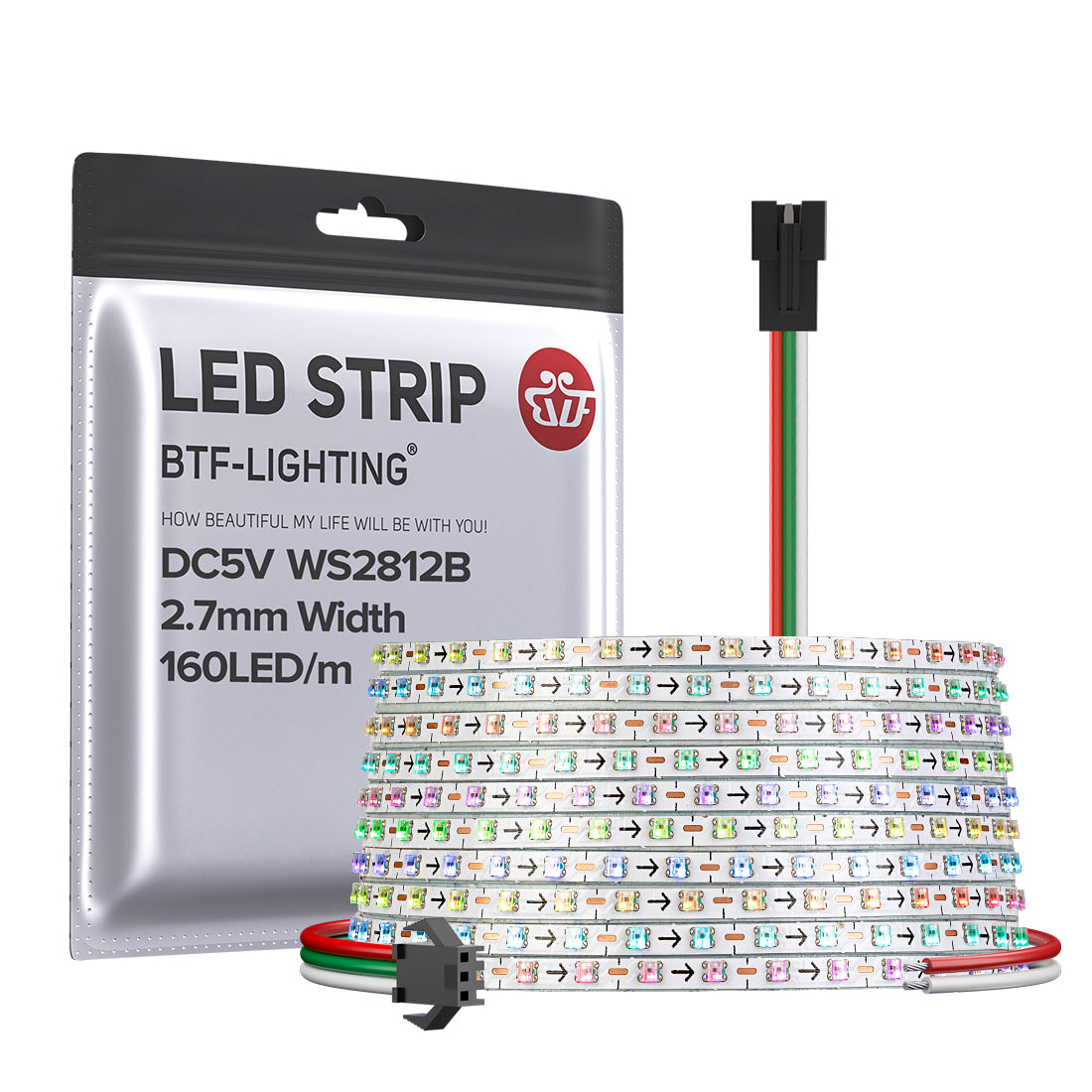 WS2812B 0807 SMD Individually Addressable RGB LED Strip 2.7MM Smart ...