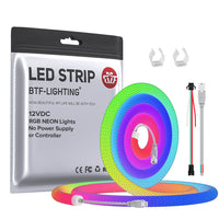 360° RGBIC Neon Rope Light DC12V | Addressable Round Neon LED Tube IP67