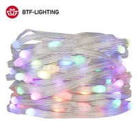 WS2812B RGBIC Weihnachtsbeleuchtung LED-String für Geburtstagsparty Raumdekoration 5m 50 LEDs WS2812B Licht einzeln adressierbar DC5V