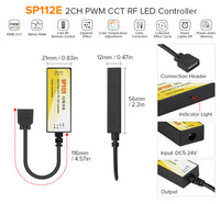 2,4 GHz RF SP11XE Eingebauter LED-Controller für PWM-LED-Streifenlichter DIM CCT RGB RGBW RGBCCT DC5-24V
