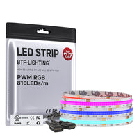 FCOB RGB RGBW LED-Lichtleiste 12V 810 896 24V 840 896 LED Flexible FOB COB 10mm 4-polig 12mm 5-polige Lichter Hohe Dichte RA90 Dimmbar