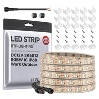 12V SK6812 IP68 Waterproof RGBW Individually Addressable LED Strip | High Density 5050 SMD 4IN1 Smart Pixel Tape