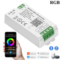Smart LED Controller Tuya WiFi Alexa Google Home Bluetooth Voice CCT RGB RGBW Dimmer Light 2.4G DC12V 24V
