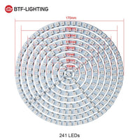 WS2812B DIY RGB-LED-Ring 148 bis 241 Pixel WS2812-Rundmodule SK6812 5050 Eingebauter adressierbarer RGB-5-V-LED-Kreis Arduino-Ring