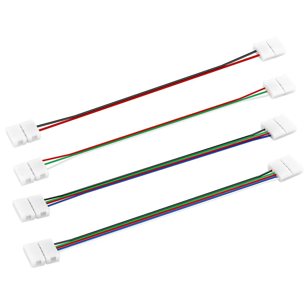 Strip to wire connector for 10mm IP65 RGB LED strip (pack of 5)