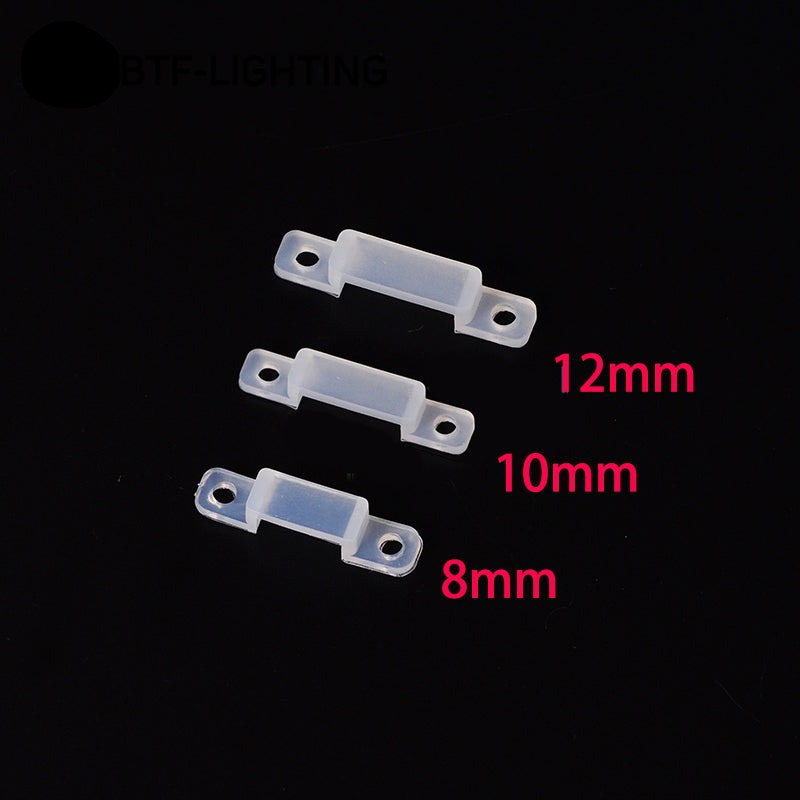 50-1000 pcs 8mm 10mm 12mm Silicon Clip for Fixing WS2812B WS2811 5050 LED Connector IP67 Waterproof Tube
