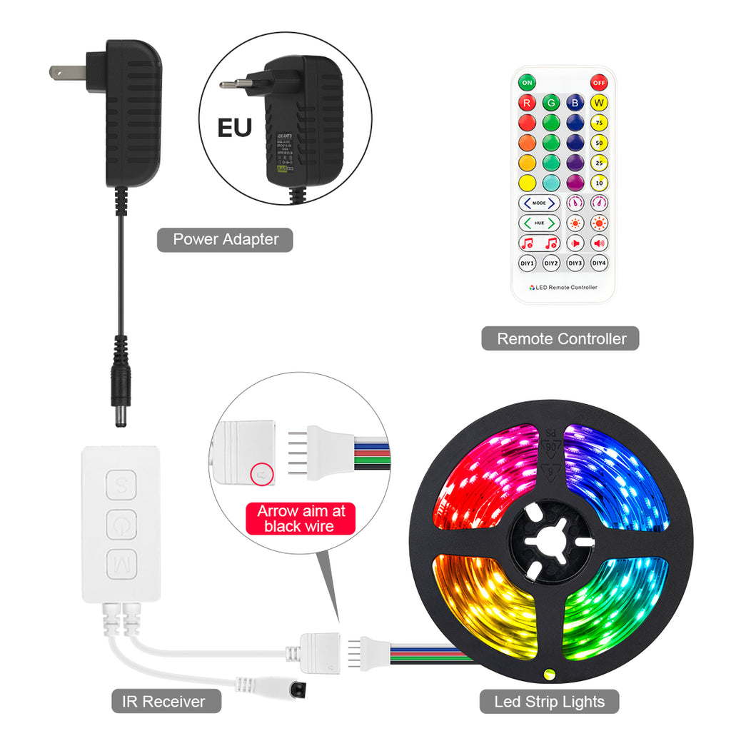 5050 RGBW 4in1 Bluetooth Music APP LED Light Strip Kits RGB with