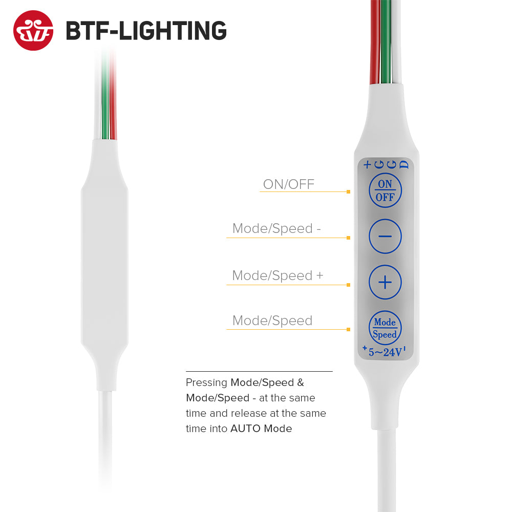 LED Dimmer 3 Keys 5 Modes Light Controller for Led Strip