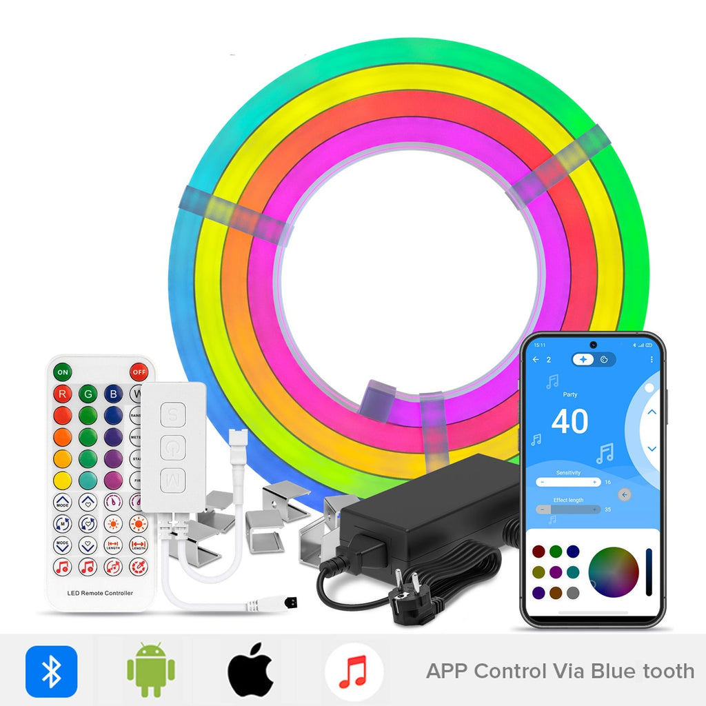 Music Dreamcolor LED Neon Light Kits Silica Gel Lights WS2811 LED Strip RGB 5050 Addressable Tape DC12V